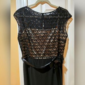 JS Boutique Black and Tan Dress